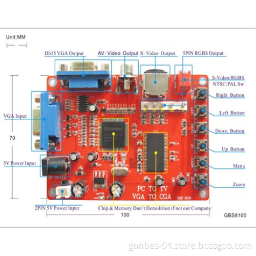 VGA to Cga PAL NTSC (GBSG8100)